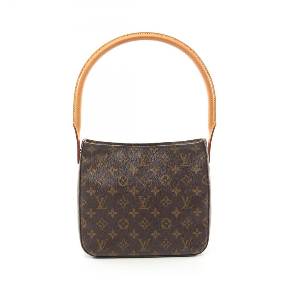 Louis Vuitton Looping Shoulder Bag Canvas Leather Monogram Brown